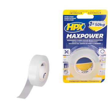 HPX Max Power tape transparant 5 m