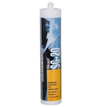 Sikasil SG-20 beglazingskit zwart - 300 ml