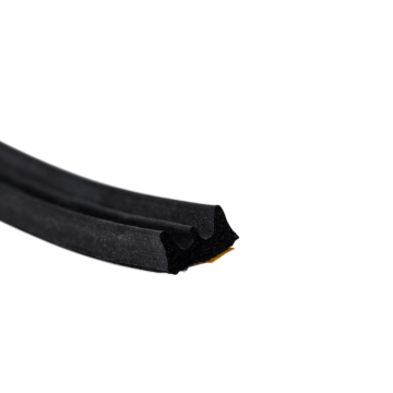Isofour tochtstrip type E 9x4 mm zwart - 2x3 mtr