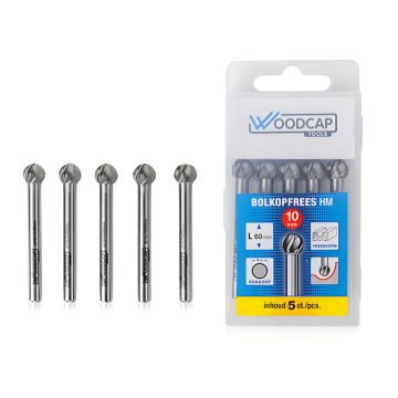 Woodcap Bolkopfrees 10 mm - 5 stuks